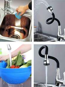 360° Swivel Kitchen Faucet, Single Handle Cold And Hot Mixer Valve, Chrome Plated Finish, Valve Core And Base Installation, Includes G1/2 Thread Accessories, Suitable For Modern Kitchen, Bar, Bathroom Sink, Ideal For Holiday Gifts And Home Decor - Multicolor - View 10