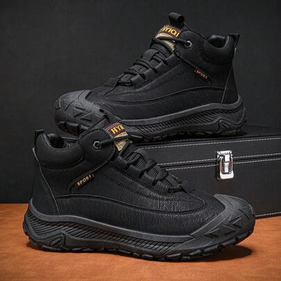 Men's Outdoor Hiking Boots Are Durable Work Shoes That Are Waterproof And Non Slip, Suitable For Outdoor Activities Such As Hiking, Cross-Country Running, And Men's Shoes