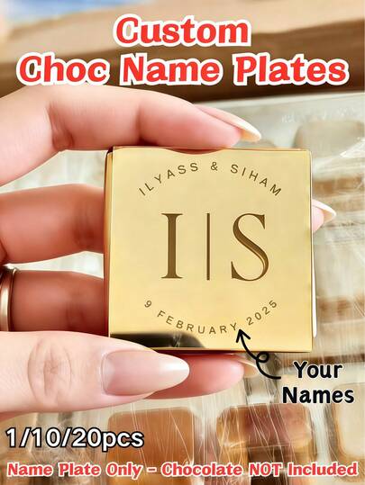 1/10/20pcs, Chocolate Favors, Wedding Chocolate Favors, Engagement Chocolate , Custom Chocolate Favors, Wedding Mirror Chocolate Favors For Guest,There Is A Gold, Rose Or Silver Mirror On The Chocolates,Happy Valentine's Day Heart-Shaped Kraft Paper Gift Tags - Romantic Hanging Labels For Wedding, Gift Wrapping, Crafts, And Home Decorations , Versatile, And Easy To Us.