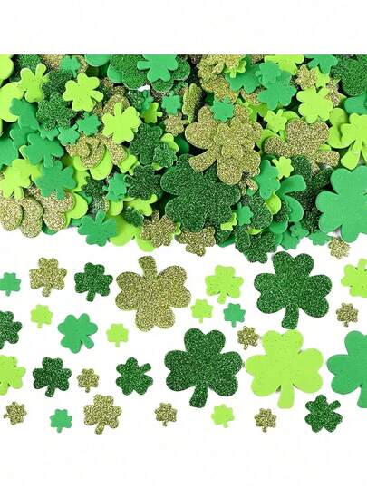 50 قطعة ملصقات شمروخ لامعة لعيد القديس باتريك، ملصقات رغوية لاصقة ذاتية، ملصقات بشكل شمروخ الوجه، أعمال يدوية، إكسسوارات للحيوانات الأليفة، ديكور الأحذية والقبعات، ديكورات ، ملصقات شمروخ إبداعية للأعياد
