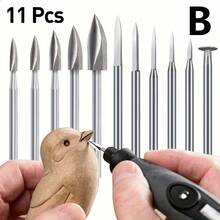 6/11pcs Carving Knife Set, Wood Carving Tools, Engraving Knives, Carving Drill Bits - Multicolor - View 9