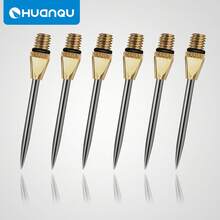 HUANQU 6 Stücke 40mm Kupfer Dartspitzen Ersatz, universelle langanhaltend Präzisions-Dart-Zubehörteile Ersatzteile - Verschiedenfarbig - Übersicht 10