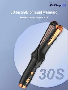 PinkSings 4000mAh 无线卷发棒，女士适用，温度范围 302°F-356°F，USB 充电式，15 秒快速加热，迷你卷发棒，适合短发，波浪卷发棒，便携式旅行卷发棒 - 複色 - 查看 3