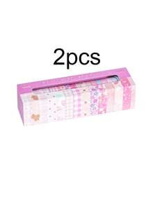 20卷/盒光影条纹系列胶带，彩色设计，适用于手册制作、景观美化等场合的纸质胶带，适合返校季、礼品包装和装饰，是送给朋友的完美礼物！ - 彩色 - 查看 23