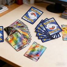 300PCS Pokémon Cards, Cards (V Series, Vmax, GX Rare Cards), Christmas Gift,Kids Toy Party Bag Fillers,Anime Game Cards - Multicolor - View 8