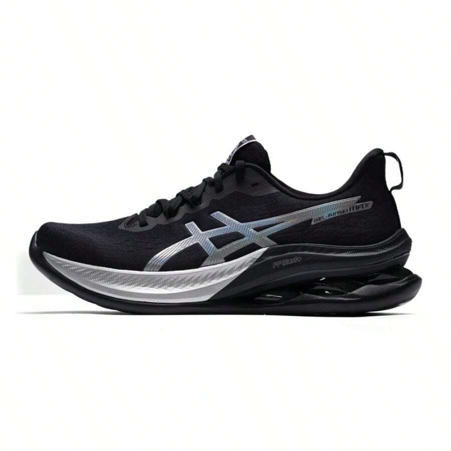 Asics 男士跑步鞋，轻便缓震运动鞋，GEL-KINSEIMAX 舒适户外休闲鞋，1011C204-003 黑色/银灰色 - 黑色/銀灰色 - 查看 1