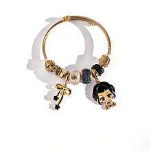 K-POP Witch Girl Group Stainless Steel Adjustable Bangle Bracelet With Butterfly & Heart Pendant Charms - Multicolor - View 13