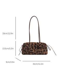 New Fashionable Leopard Print Handbag, Suitable For Parties, Outings, Vacations, Shopping And Daily Use, Can Store Coins, Phones, Also Suitable As A Work Bag For White-Collar Workers, College Students And Office Workers, Elegant Ladies Bag - Coffee - View 7