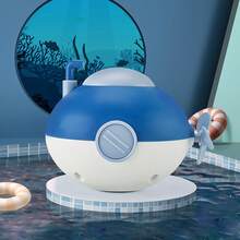 Inflatable Blue Wind-Up Submarine For Baby Bath And Pool - Water Toy With Floating Submarine For Toddlers And Children