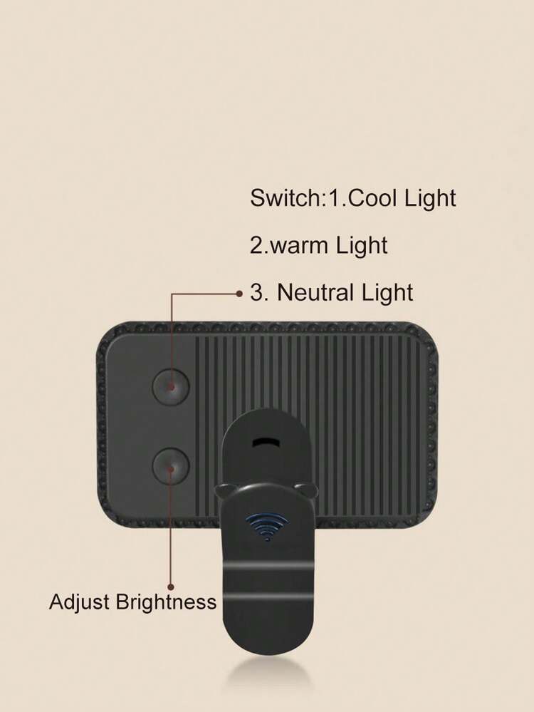 1 st USB-uppladdningsbar LED-klämma, 3 ljuslägen, USB och batteri med dubbel strömförsörjning, lämplig för iPhone 15/14/13/12/11 Pro Xs, A72/A71/A52/A51, för telefon, kamerafyllnadsljus, foto-/videoinspelning, zoommöten, klämmdesign, dimbar, fram- och bakklämmor - Flerfärgad - Visa 10