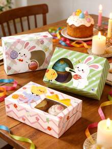 6个带窗口的复活节礼盒,复活节纸质窗口纸杯蛋糕盒,复活节兔子和彩蛋设计,复活节节日礼品包装,复活节兔子饼干盒,烘焙包装盒,甜点盒,蛋糕盒,糖果盒,甜品盒,食品容器,复活节派对礼品包装用品,复活节派对用品,复活节装饰品,家居装饰,厨房和餐厅装饰,烘焙用品,复活节快乐派对装饰品,复活节礼物,复活节派对回礼盒 - 復活節卡通 - 查看 8