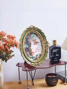 5x7 Inch Green Vintage Handmade Resin Photo Frame With Glass Panel, Suitable For Wall Or Tabletop Display, Home Decor - Multicolor - View 3
