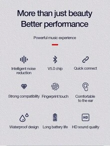 Lenovo HT38 Bluetooth Wireless Earbuds, TWS Short-Stem Semi-In-Ear Headphones, Bluetooth 5.4, Touch Control, Long Battery Life, With Microphone, Compatible With Android And Apple Systems. - Multicolor - View 3