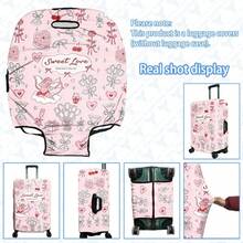 1pc Luggage Cover Suitcase Protective Sleeve, Multiple Sizes Available. Made Of Polyester Fiber, Scratch-Resistant & Wear-Resistant, Unisex. Ideal For Business Trips And Summer Vacations. Easy To Hand Wash And Detachable, A Must-Have Travel Accesso - Multicolor - View 2