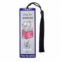 Gothic Skeleton - Read Metal Stainless Steel Tassel Bookmark - Unique "Sorry, I Booked" And "Only One Chapter Left" Designs, Cool Page Markers Suitable For Dark Style Enthusiasts And Bookworms. - Multicolor - View 13