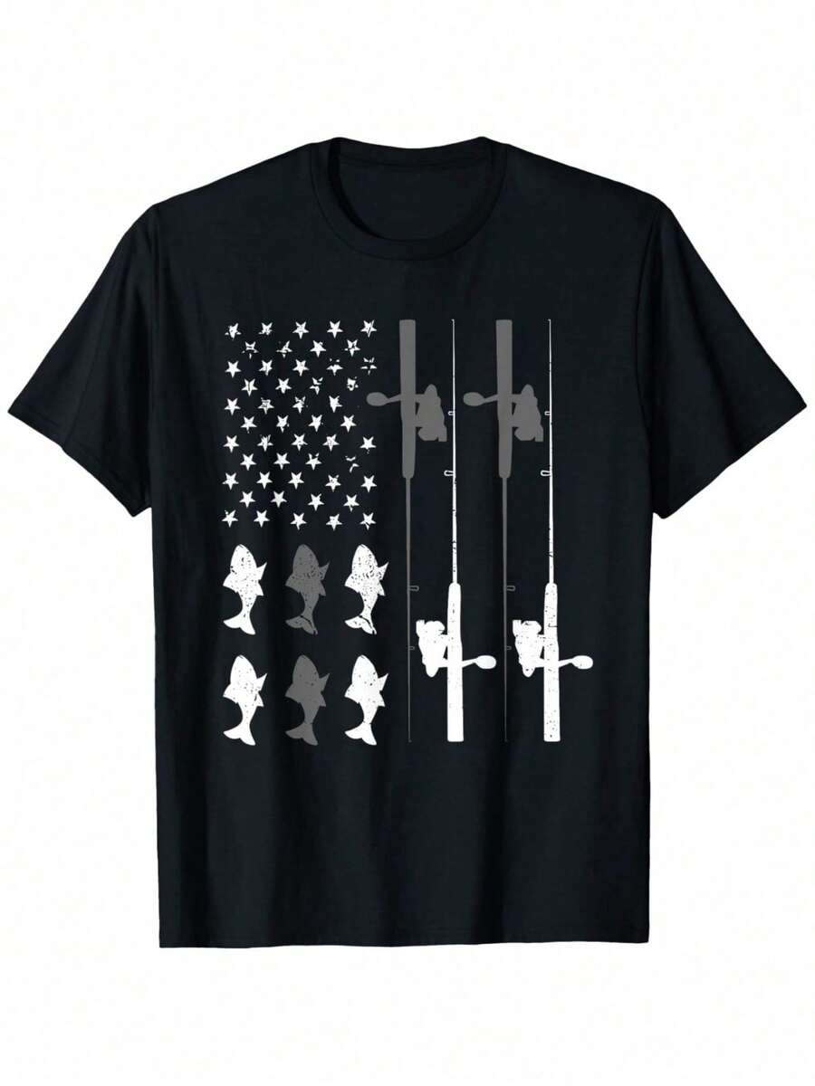Divertida camiseta infantil estampada en tejido de algodón suave, manga corta y cuello redondo. El regalo perfecto del verano. Para niños y niñas, camisetas de verano imprescindibles, camisetas de manga corta para adolescentes - Negro - Ver 1
