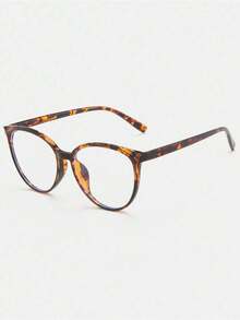1pair Women Tortoiseshell Fashion Versatile Eyeglasses For Daily Life Clear Glasses Accessories Glasses Accessories For Women - Nhiều màu - Xem 3