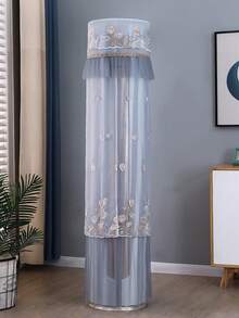 1pc Cylindrical Air Conditioner Dust Cover, Universal Top Lid Cloth, Can Start AC Without Removing Dust Cover