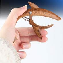 1pc - A Stylish And Unique Shark-Shaped Guitar Capo Made Of Zinc Alloy, Featuring Silicone Pads To Protect The Strings And A Built-In High-Elasticity Spring. Suitable For Acoustic And Electric Guitars, It Changes The Pitch. - Multicolor - View 4