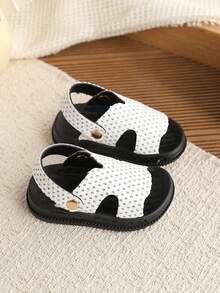 1双女童夏季新款休闲百搭防滑软底平底凉鞋，幼儿/小童夏季户外时尚平底凉鞋 - 白色 - 查看 6