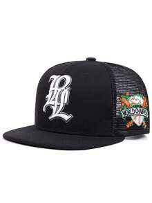 2026新款个性化时尚棒球帽，LPL侧边刺绣FOREVER平沿帽，户外休闲运动遮阳滑板帽，街头创意嘻哈帽，通勤装饰帽，男女通用 - 白色 - 查看 8