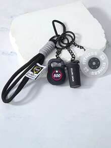 哑铃和杠铃钥匙扣套装,非常适合挂在背包上。创意健身配件包括哑铃、杠铃片、拳击手套和其他装饰吊坠。可DIY成钥匙扣和包包挂饰。 - 彩色 - 查看 8