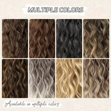 Klauen-förmige Haarverlängerung als Pferdeschwanz-Accessoire, braun-goldener Farbverlauf, braun-grauer Farbverlauf, schwarz-brauner Farbverlauf, 16 Inch Länge, hitzebeständige synthetische Faser, geeignet für Weihnachten, Halloween, Musikfestivals und den täglichen Gebrauch von Frauen - Zweifarbig - Übersicht 7