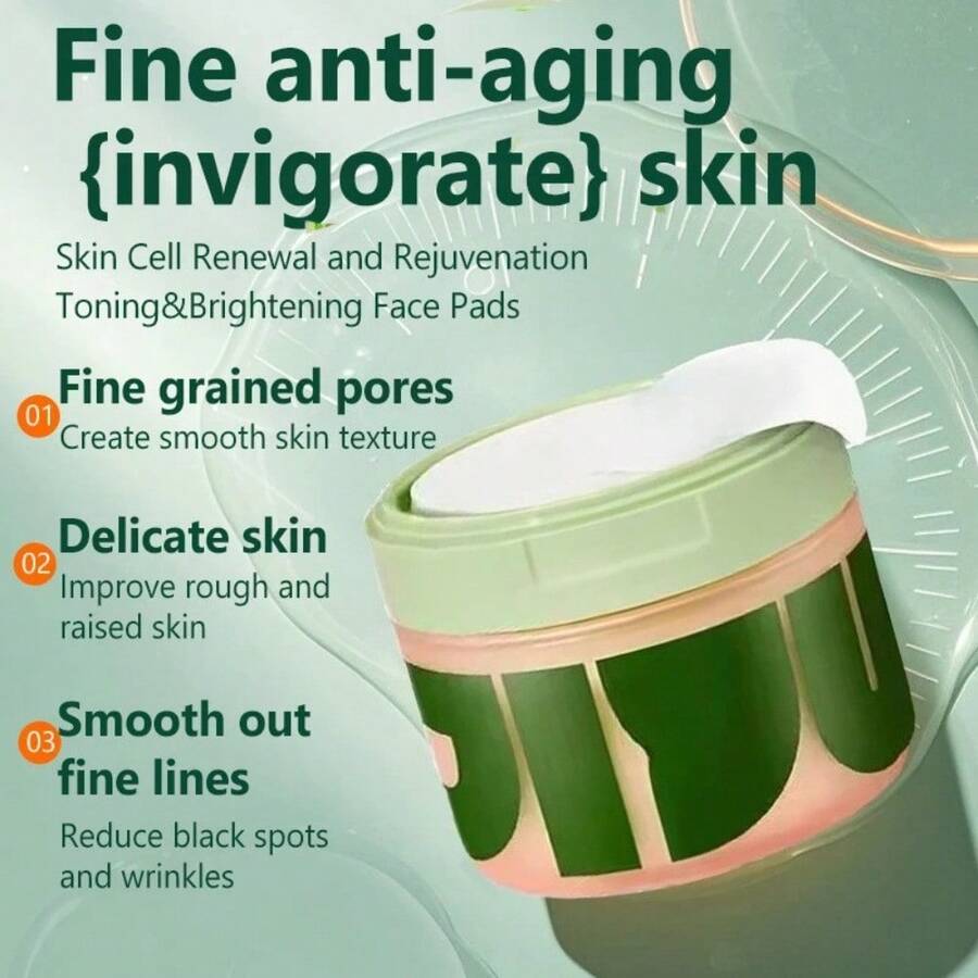 Skincare Anti-Aging, Dark Spot & Wrinkle Minimizing Toner Pads With Snail Mucin, Centella Asiatica, Niacinamide, Peptide Complex - 100片 - 查看 1