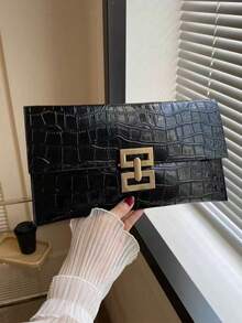 Neue Ankunft leicht luxuriöse hochwertige vielseitige Schulter- & Clutch-Tasche, modische Clutch-Taschen für Frauen, Hochzeit - Schwarz - Übersicht 8
