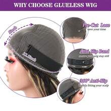 Glueless Wigs Human Hair Pre Plucked Pre Cu THighlight Wear And Go 1B/27 5x5 HD Lace Closure Wigs Honey Blonde Body Wave Lace Front Wigs Human Hair For Women - S1/27 - View 6