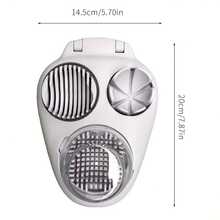 Multi-Function Egg Slicer - Slices, Dices, Cubes Hard Boiled Eggs - Kitchen Tool, ABS Material, No Battery Required - White - View 5