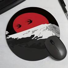 1PC Mount Red Sun & Sakura Desk Mat, Fashion Design Extended Mouse Pad For Office & Gaming, Aesthetic Desktop Protection Pad, Washable Rubber Pad Non-Slip Lock Edge Multi-Size Mouse Pad Suitable For Home Office, Good Gift For Family And Friends - Color - View 11