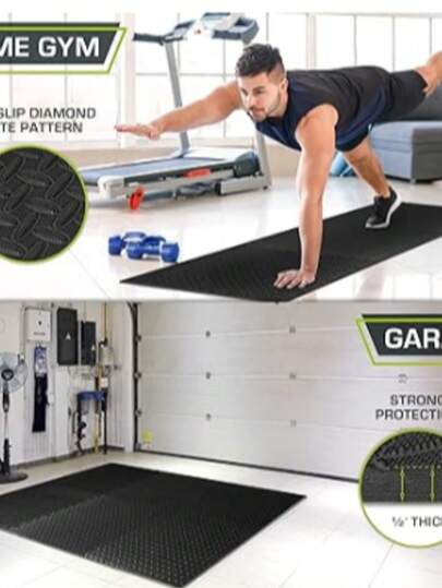 ProsourceFit Exercise Puzzle Mat, EVA Foam Interlocking Tiles Protective and Cushion Flooring for Gym Equipment, Exercise and Play Area