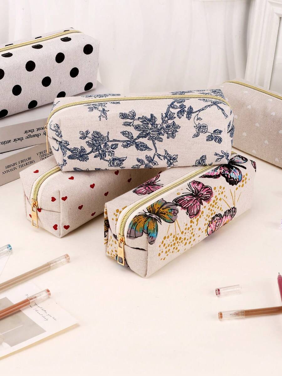 这款简约亚麻笔袋容量大，可重复使用，并有多种颜色和款式可供选择。适合学校和办公室使用，可用作多功能收纳包、旅行通勤包和化妆包，是青少年学习和办公用品的理想之选。 - 彩色 - 查看 1