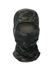 3件套迷彩拉法帽滑雪面罩，男女通用，防紫外线，适用于军事战术、骑行、狩猎、单板滑雪