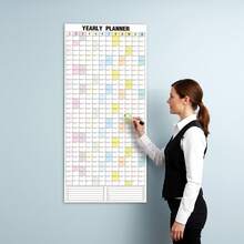 Dry Erase Yearly Wall Planner Calendar, Double-Sided Reusable Annual Calendar With Vertical & Horizontal Layouts, 12 Month Full Year Overview, Large Grid Writing Space & Notes, Wall Hanging Planner For Office, Home & Classroom - Dry Erase Yearly Wall Planner Calendar - View 6