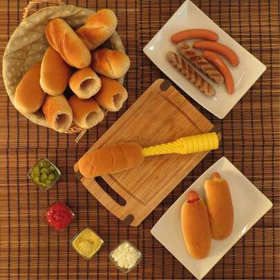 1pc Multi-Color Optional Plastic Hot Dog Machine, Hot Dog Bread Drilling Machine, Suitable For Grilling And Grilling, Ideal Size For And Other Sausages