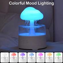 Color Changing Raindrop Humidifier, Aroma Diffuser, Sleep Ambience Light, Raindrop Night Light, 7 Color Changing Raindrop, Suitable For Home, Office, Dorm, Halloween & Christmas Gift - View 1
