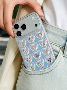 Customized Phone Case, Heart-Shaped Phone Case, Customized Acrylic Panel, Shaking Phone Case, Valentine's Day Gift, Women's Gift, Customized Couple Photo, Photo, Pet Photo, Birthday Gift, Couple Gift, Friend Gift, Party Favor, Commemorative Gift, Pet Couples Gift - Multicolor - View 8