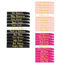 12pcs 1pcsBride To Be Sashes,11pcs Bridesmaid Sashes Set For Hen Night Party, Bachelorette Party Supplies, Wedding Ladies Night Out - 12pcs - View 2
