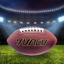1pc Standard American Football For Outdoor Training And Recreational Play With Official Standard Size 9,6,3 Rugby. - Brown - View 2