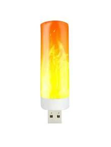 LED USB火焰灯，氛围灯，创意闪烁火焰灯，小型阅读灯，效果灯，移动电源，露营夜灯，适用于汽车 - A - 查看 10