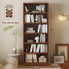 Librero De Madera 6 Niveles 180 Cm Color Natural - Marrón - Ver 10