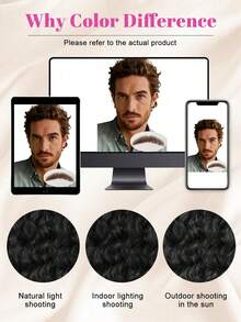 Men's Fake Hand Woven Beard Brown (Upper Beard) Facial Hair Natural Invisible Lace Mustache Suitable For Halloween Christmas Party Film And Television Makeup Dress-Up Beard Props Fake Beard - Multicolor - View 9