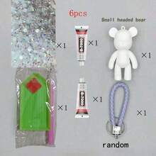 مجموعة DIY يدوية لصنع دب شرس مرصع بالراين ستون، حرفة إبداعية DIY، مجموعة سلسلة مفاتيح DIY. تشمل ألماس بألوان مختلفة، سهل التشغيل. مناسب لتزيين الحقائب، الحقائب الظهرية، سلاسل الهواتف وسلاسل المفاتيح. مثالي كهدايا للعطلات، هدايا عيد الميلاد، هدايا الحفلات وحشوات جوارب عيد الميلاد.