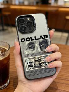 Dollar Bill Phone Case Compatible With Iphone 14/15 Pro Max, Realistic U.S. Currency Design With "I Am A Piece Of Paper And I Own Your Soul" Text, Black And White Money Pattern With Educational Facts, Transparent Hard Shell With Full Camera Protection Cover, Compatible With IPhone, Galaxy, OPPO, VIVO - Multicolor - View 2