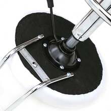 White Round Adjustable Salon Stool With Backrest & Textured Lines Sturdy Swivel Seat For Salon Spa Barber Shop Home Beauty Use - 預設 - 查看 8