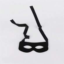 1/2pcs Black Universal Goggles Role Play Left Half Face Mask Performance Ball Movie Prop Costume Party Decoration Prank Prop Halloween - Black - View 6