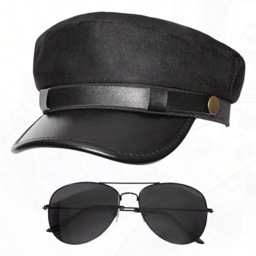 Gvhntk Yacht Boat Sailor Captain Hat Hat Chauffeur Hats Cap For Men Women Newsboy Cap Officer Cop Cosplay Costume Hats - Tài xế riêng - Xem 1