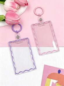 透明创意亚克力学生校园卡/餐卡保护套、钥匙扣、轻便钥匙链吊坠、办公用品、学校用品、家居用品、返校礼物、照片证件套、卡套、钱包、名片夹、信用卡夹、身份证夹、女士卡套、公司姓名牌、新年礼物。 - 無色 - 查看 10